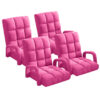 SOGA 4X Foldable Lounge Cushion Adjustable Floor Lazy Recliner Chair with Armrest Pink, Furniture>Living Room Furniture>Occasional Chairs, , , , ,  - NZ DEPOT 1