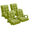 SOGA 4X Foldable Lounge Cushion Adjustable Floor Lazy Recliner Chair with Armrest Yellow Green, Furniture>Living Room Furniture>Occasional Chairs, , , , , - NZ DEPOT 1