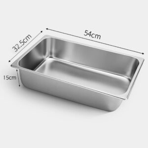 SOGA 4X Gastronorm GN Pan Full Size 1/1 GN Pan 15cm Deep Stainless Steel Tray, Home & Living, Kitchen & Dining, Bakeware, Baking Trays, ,  - NZ DEPOT 2