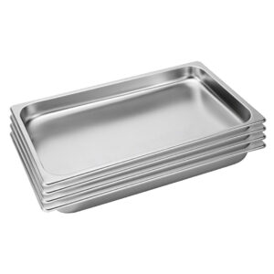 SOGA 4X Gastronorm GN Pan Full Size 1/1 GN Pan 4cm Deep Stainless Steel Tray, Home & Living, Kitchen & Dining, Bakeware, Baking Trays, ,  - NZ DEPOT 1