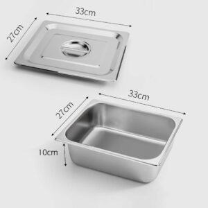 SOGA 4X Gastronorm GN Pan Full Size 1/2 GN Pan 10cm Deep Stainless Steel Tray With Lid, Home & Living, Kitchen & Dining, Bakeware, Baking Trays, ,  - NZ DEPOT 2