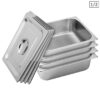 SOGA 4X Gastronorm GN Pan Full Size 1/2 GN Pan 10cm Deep Stainless Steel Tray With Lid, Home & Living>Kitchen & Dining>Bakeware>Baking Trays, , , , ,  - NZ DEPOT 1
