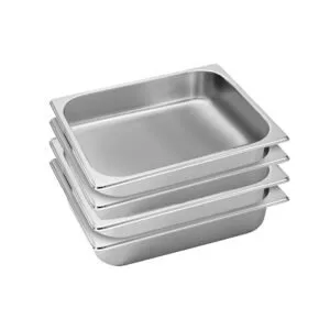 Buy SOGA 4X Gastronorm GN Pan Full Size 1/2 GN Pan 6.5cm Deep Stainless Steel Tray Online - Home & Living/Kitchen & Dining/Bakeware/Baking Trays - 1 - NZ Depot Free Shipping