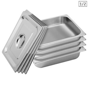 SOGA 4X Gastronorm GN Pan Full Size 1/2 GN Pan 6.5cm Deep Stainless Steel Tray With Lid, Home & Living, Kitchen & Dining, Bakeware, Baking Trays, ,  - NZ DEPOT 1