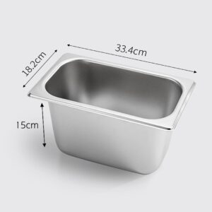 SOGA 4X Gastronorm GN Pan Full Size 1/3 GN Pan 15cm Deep Stainless Steel Tray, garden, tools & hardware, other, , , ,  - NZ DEPOT 2