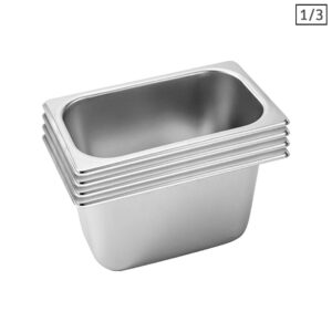 SOGA 4X Gastronorm GN Pan Full Size 1/3 GN Pan 15cm Deep Stainless Steel Tray, garden, tools & hardware, other, , , ,  - NZ DEPOT 1