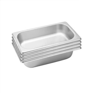 SOGA 4X Gastronorm GN Pan Full Size 1/3 GN Pan 6.5 cm Deep Stainless Steel Tray, Home & Living, Kitchen & Dining, Bakeware, Baking Trays, ,  - NZ DEPOT 1