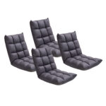 SOGA 4X Grey Lounge Floor Recliner Adjustable Gaming Sofa Bed Foldable Indoor Outdoor Backrest Seat Home Office Decor, Furniture>Living Room Furniture>Occasional Chairs, , , , ,  - NZ DEPOT 1