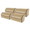 SOGA 4X Leather Car Boot Collapsible Foldable Trunk Cargo Organizer Portable Storage Box Beige/Gold Stitch Large, Garden, Tools & Hardware, Automotive Parts & Accessories, Accessories & Car Care, Interior Accessories, ,  - NZ DEPOT 1