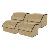 SOGA 4X Leather Car Boot Collapsible Foldable Trunk Cargo Organizer Portable Storage Box Beige/Gold Stitch Medium, Garden, Tools & Hardware>Automotive Parts & Accessories>Accessories & Car Care>Interior Accessories, , , , ,  - NZ DEPOT 1