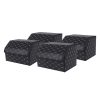SOGA 4X Leather Car Boot Collapsible Foldable Trunk Cargo Organizer Portable Storage Box Black/Gold Stitch Medium, Garden, Tools & Hardware>Automotive Parts & Accessories>Accessories & Car Care>Interior Accessories, , , , ,  - NZ DEPOT 1