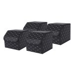SOGA 4X Leather Car Boot Collapsible Foldable Trunk Cargo Organizer Portable Storage Box Black/Gold Stitch Small, Garden, Tools & Hardware>Automotive Parts & Accessories>Accessories & Car Care>Interior Accessories, , , , ,  - NZ DEPOT 1