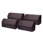SOGA 4X Leather Car Boot Collapsible Foldable Trunk Cargo Organizer Portable Storage Box Black/Red Stitch Large, Garden, Tools & Hardware>Automotive Parts & Accessories>Accessories & Car Care>Interior Accessories, , , , ,  - NZ DEPOT 1