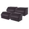 SOGA 4X Leather Car Boot Collapsible Foldable Trunk Cargo Organizer Portable Storage Box Black/Red Stitch Medium, Garden, Tools & Hardware>Automotive Parts & Accessories>Accessories & Car Care>Interior Accessories, , , , ,  - NZ DEPOT 1