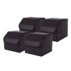 SOGA 4X Leather Car Boot Collapsible Foldable Trunk Cargo Organizer Portable Storage Box Black/Red Stitch Small, Garden, Tools & Hardware>Automotive Parts & Accessories>Accessories & Car Care>Interior Accessories, , , , ,  - NZ DEPOT 1