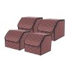 SOGA 4X Leather Car Boot Collapsible Foldable Trunk Cargo Organizer Portable Storage Box Coffee/Gold Stitch Small, Garden, Tools & Hardware>Automotive Parts & Accessories>Accessories & Car Care>Interior Accessories, , , , ,  - NZ DEPOT 1