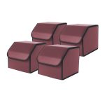 SOGA 4X  Leather Car Boot Collapsible Foldable Trunk Cargo Organizer Portable Storage Box Red Small, Garden, Tools & Hardware>Automotive Parts & Accessories>Accessories & Car Care>Interior Accessories, , , , ,  - NZ DEPOT 1