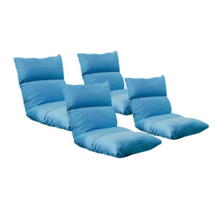 SOGA 4X Lounge Floor Recliner Adjustable Lazy Sofa Bed Folding Game Chair Blue NZ DEPOT - NZ DEPOT