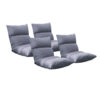 SOGA 4X Lounge Floor Recliner Adjustable Lazy Sofa Bed Folding Game Chair Grey, Furniture>Living Room Furniture>Occasional Chairs, , , , ,  - NZ DEPOT 1