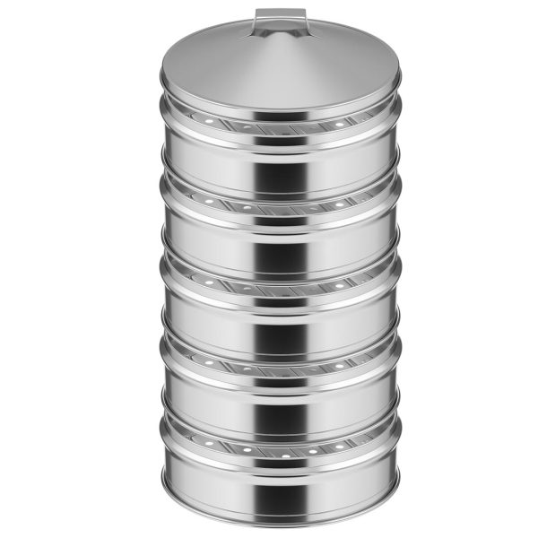 SOGA 5 Tier 22cm Stainless Steel Steamers With Lid Work inside of Basket Pot Steamers, home & living > kitchen & dining > cookware > steamers, , , , ,  - NZ DEPOT 1