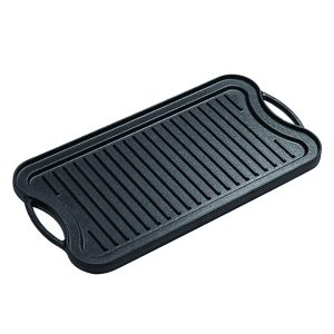 SOGA 50.8cm Cast Iron Ridged Griddle Hot Plate Grill Pan BBQ Stovetop, Home & Living, Kitchen & Dining, Cookware, Frying Pans, ,  - NZ DEPOT 1