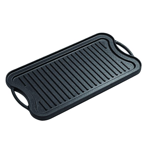 SOGA 50.8cm Cast Iron Ridged Griddle Hot Plate Grill Pan BBQ Stovetop, Home & Living>Kitchen & Dining>Cookware>Frying Pans, , , , ,  - NZ DEPOT 1