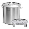 SOGA 50L Stainless Steel Stock Pot with One Steamer Rack Insert Stockpot Tray, home & living > kitchen & dining > cookware > stock & multi pots, , , , ,  - NZ DEPOT 1