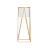 SOGA 50cm Gold Metal Plant Stand with White Flower Pot Holder Corner Shelving Rack Indoor Display, Home & Living>Home Decor>Indoor Pots, Planters and Plant Stands, , , , ,  - NZ DEPOT 1