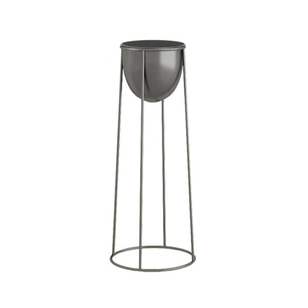 Soga 50Cm Round Wire Metal Flower Pot Stand With Black Flowerpot Holder Rack Display, Home &Amp; Living, Home Decor, Indoor Pots, Planters And Plant Stands, , ,  - Nz Depot 1