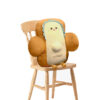 SOGA 58cm Smiley Face Toast Bread Cushion Stuffed Car Seat Plush Cartoon Back Support Pillow Home Decor, Furniture>Living Room Furniture>Occasional Chairs, , , , ,  - NZ DEPOT 1