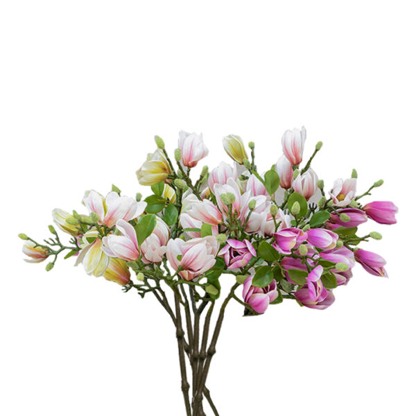 SOGA 6 Bunch Artificial Silk Magnolia denudata 4 Heads Flower Fake Bridal Bouquet Table Decor Purple, Home & Living, Home Decor, Artificial Plants, , ,  - NZ DEPOT 1