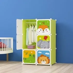 Buy SOGA 6 Cubes Animal Design Portable Wardrobe Divide-Grid Modular Storage Organiser Foldable Closet Online - Home & Living/Bedroom›Bedroom Storage Solutions/Other - 2 - NZ Depot Free Shipping