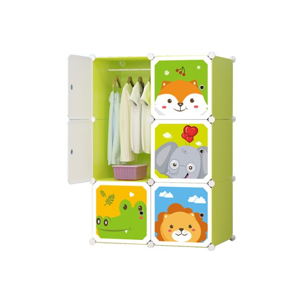 SOGA 6 Cubes Animal Design Portable Wardrobe Divide-Grid Modular Storage Organiser Foldable Closet, Home & Living>Bedroom??edroom Storage Solutions>Other, , , , ,  - NZ DEPOT 1