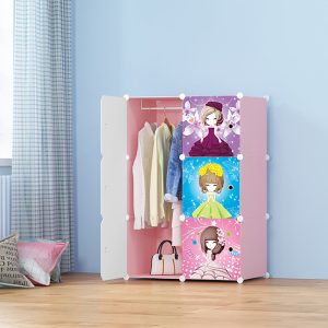 SOGA 6 Cubes Princess Design Portable Wardrobe Divide-Grid Modular Storage Organiser Foldable Closet, Home & Living, Bedroom??edroom Storage Solutions, Other, , ,  - NZ DEPOT 2