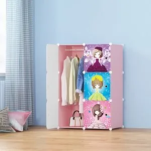 Buy SOGA 6 Cubes Princess Design Portable Wardrobe Divide-Grid Modular Storage Organiser Foldable Closet Online - Home & Living/Bedroom›Bedroom Storage Solutions/Other - 2 - NZ Depot Free Shipping