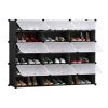 SOGA 6 Tier 3 Column Shoe Rack Organizer Sneaker Footwear Storage Stackable Stand Cabinet Portable Wardrobe with Cover, Furniture>Storage & Shelving>Shoe Storage, , , , ,  - NZ DEPOT 1
