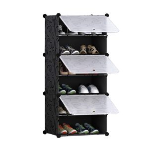 SOGA 6 Tier Shoe Rack Organizer Sneaker Footwear Storage Stackable Stand Cabinet Portable Wardrobe with Cover, Furniture, Storage & Shelving, Shoe Storage, , ,  - NZ DEPOT 1