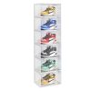 SOGA 6 Tier Transparent Portable Shoe Organiser Sneaker Footwear Folding Plastic Bin Stackable Storage Box with Magnetic Door, Furniture>Storage & Shelving>Shoe Storage, , , , ,  - NZ DEPOT 1