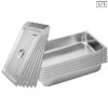 SOGA 6X Gastronorm GN Pan Full Size 1/1 GN Pan 10cm Deep Stainless Steel Tray With Lid, Home & Living>Kitchen & Dining>Bakeware>Baking Trays, , , , ,  - NZ DEPOT 1