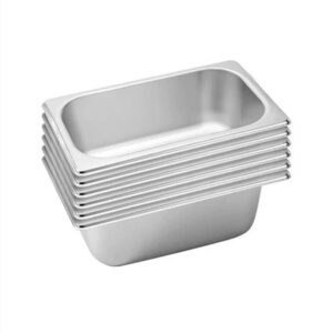 SOGA 6X Gastronorm GN Pan Full Size 1/3 GN Pan 10cm Deep Stainless Steel Tray, Home & Living, Kitchen & Dining, Bakeware, Baking Trays, ,  - NZ DEPOT 1