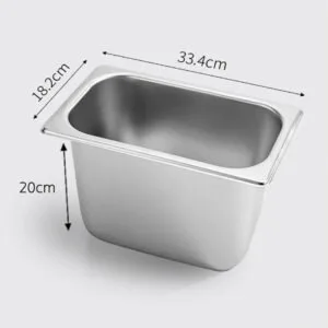 Buy SOGA 6X Gastronorm GN Pan Full Size 1/3 GN Pan 20cm Deep Stainless Steel Tray Online - Home & Living/Kitchen & Dining/Bakeware/Baking Trays - 2 - NZ Depot Free Shipping
