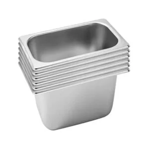 Buy SOGA 6X Gastronorm GN Pan Full Size 1/3 GN Pan 20cm Deep Stainless Steel Tray Online - Home & Living/Kitchen & Dining/Bakeware/Baking Trays - 1 - NZ Depot Free Shipping
