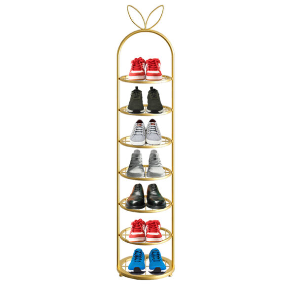 Soga 7 Tier Bunny Ears Shape Gold Plated Metal Shoe Organizer Space Saving Portable Footwear Storage Shelf, Furniture, Storage &Amp; Shelving, Shoe Storage, , ,  - Nz Depot 1