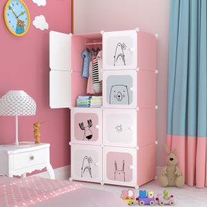 SOGA 8 Cubes Pink Portable Wardrobe Divide-Grid Modular Storage Organiser Foldable Closet, Home & Living, Bedroom??edroom Storage Solutions, Other, , ,  - NZ DEPOT 2