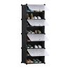 SOGA 8 Tier Shoe Rack Organizer Sneaker Footwear Storage Stackable Stand Cabinet Portable Wardrobe with Cover, Furniture>Storage & Shelving>Shoe Storage, , , , ,  - NZ DEPOT 1
