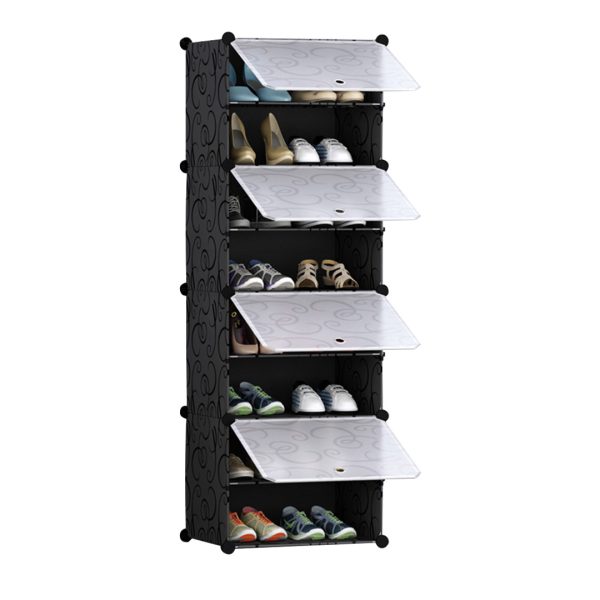 SOGA 8 Tier Shoe Rack Organizer Sneaker Footwear Storage Stackable Stand Cabinet Portable Wardrobe with Cover, Furniture>Storage & Shelving>Shoe Storage, , , , ,  - NZ DEPOT 1