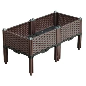 Buy SOGA 80cm Raised Planter Box Vegetable Herb Flower Outdoor Plastic Plants Garden Bed with Legs Online - Garden, Tools & Hardware/Gardening & Lawn Care/Pots, Planters & Container Accessories - 1 - NZ Depot Free Shipping