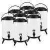 SOGA 8X 10L Stainless Steel Insulated Milk Tea Barrel Hot and Cold Beverage Dispenser Container with Faucet White, Home & Living>Kitchen & Dining>Barware>Spirit Dispensers, , , , ,  - NZ DEPOT 1