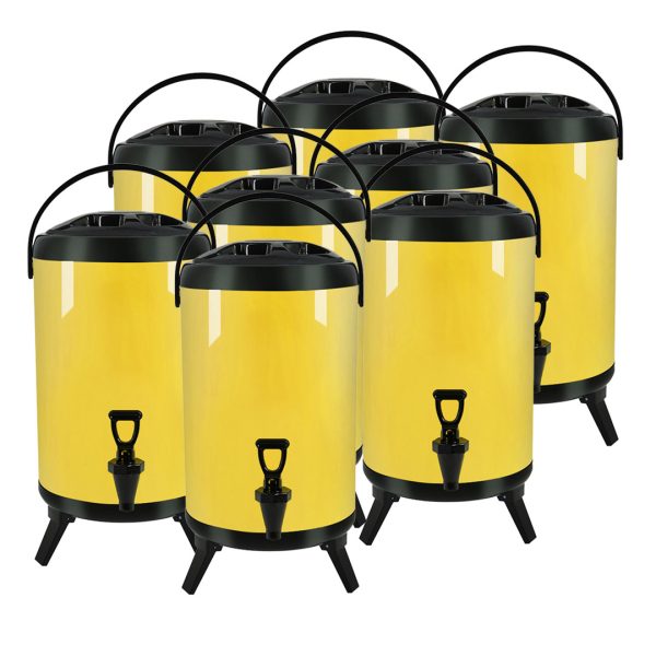 Soga 8X 12L Stainless Steel Insulated Milk Tea Barrel Hot And Cold Beverage Dispenser Container With Faucet Yellow, Home &Amp; Living, Kitchen &Amp; Dining, Barware, Spirit Dispensers, ,  - Nz Depot 1