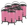 SOGA 8X 8L Stainless Steel Insulated Milk Tea Barrel Hot and Cold Beverage Dispenser Container with Faucet Pink, Home & Living>Kitchen & Dining>Barware>Spirit Dispensers, , , , ,  - NZ DEPOT 1